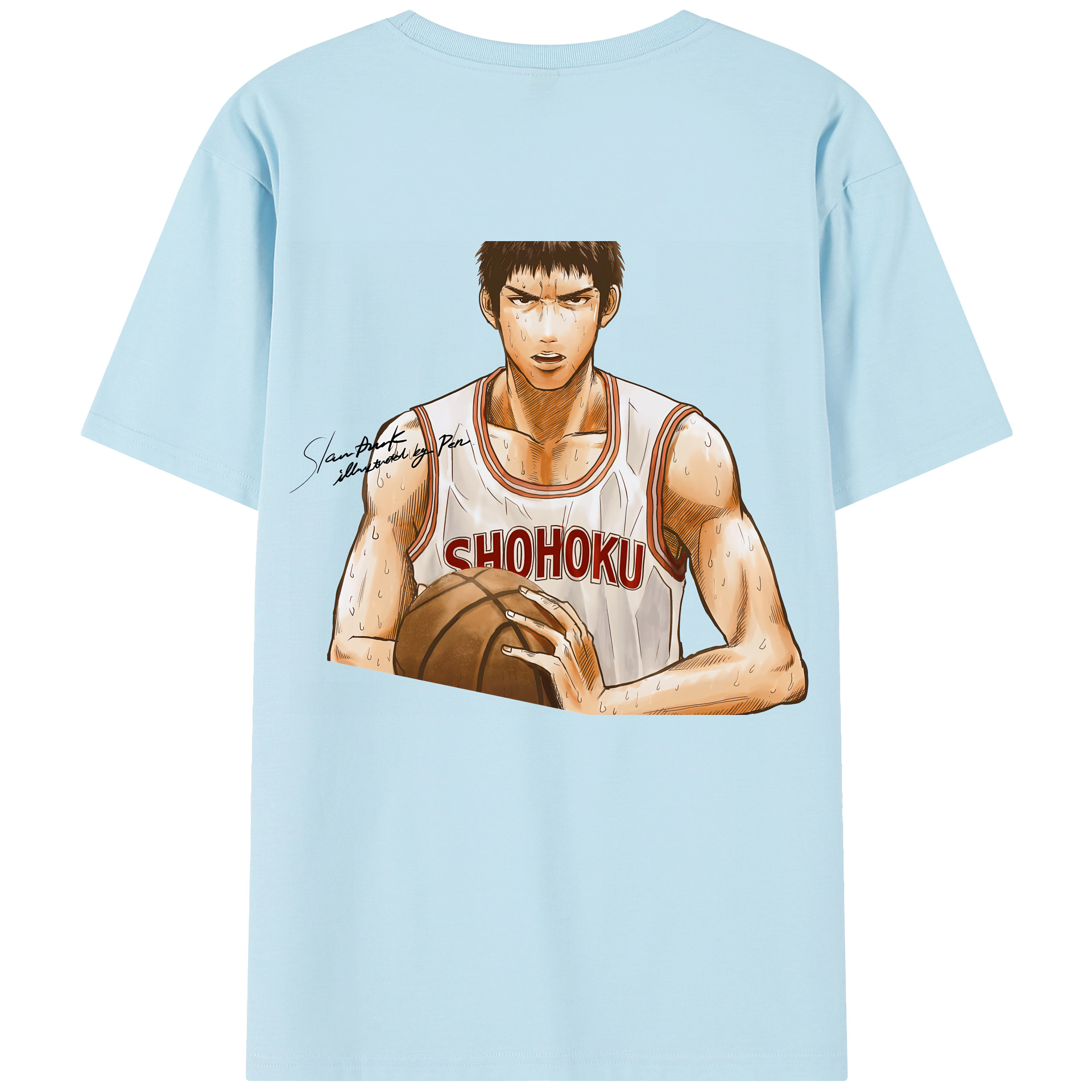SLAM DUNK／スラムダンク 綿100％半袖Tシャツ（背面プリント）